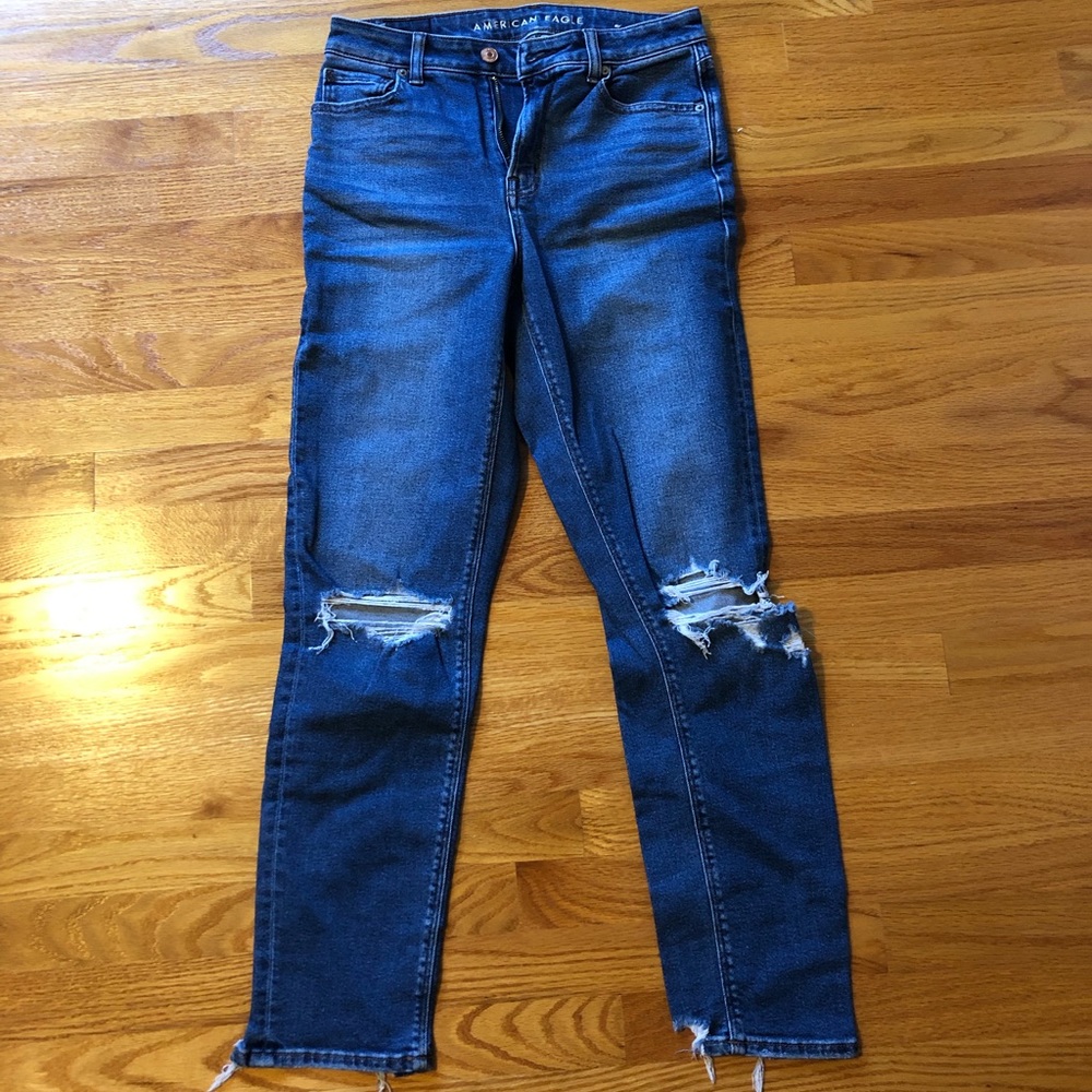 American Eagle Ripped Mom Jeans